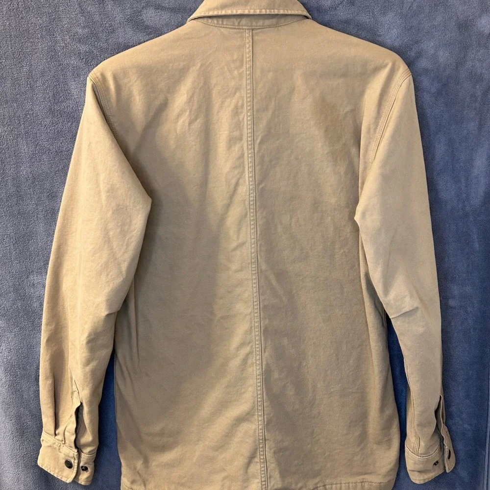 Carhartt Shacket Mens S Flannel Lined Rugged Flex Tan Shirt Jacket Workwear